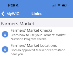 Screen shot of the WI MyWic App and Link link