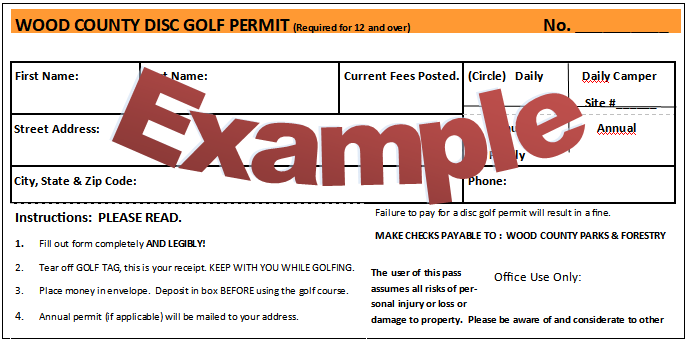 Disc Golf Example
