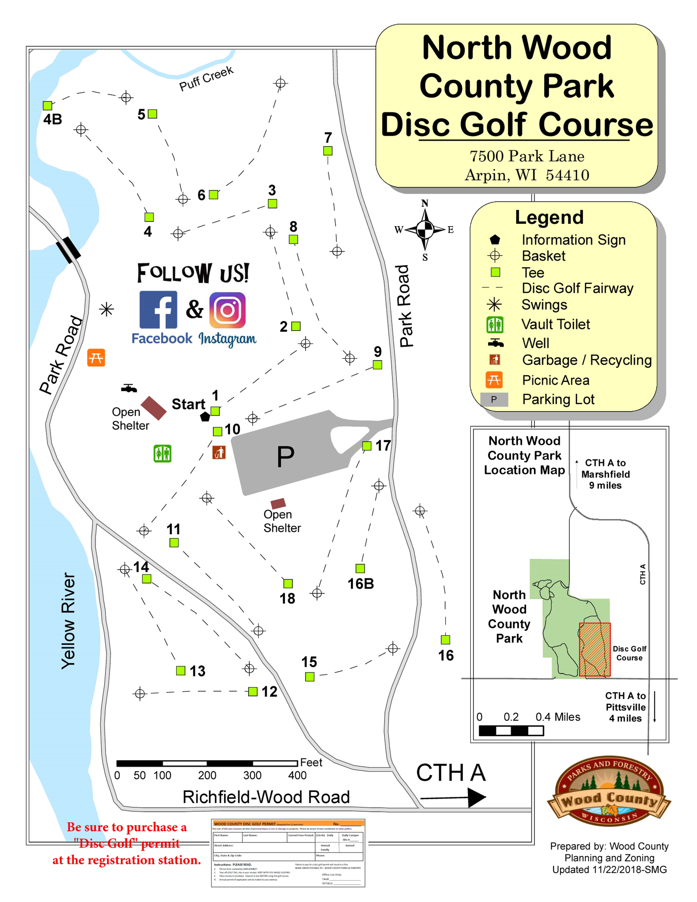 Disc Golf North Map